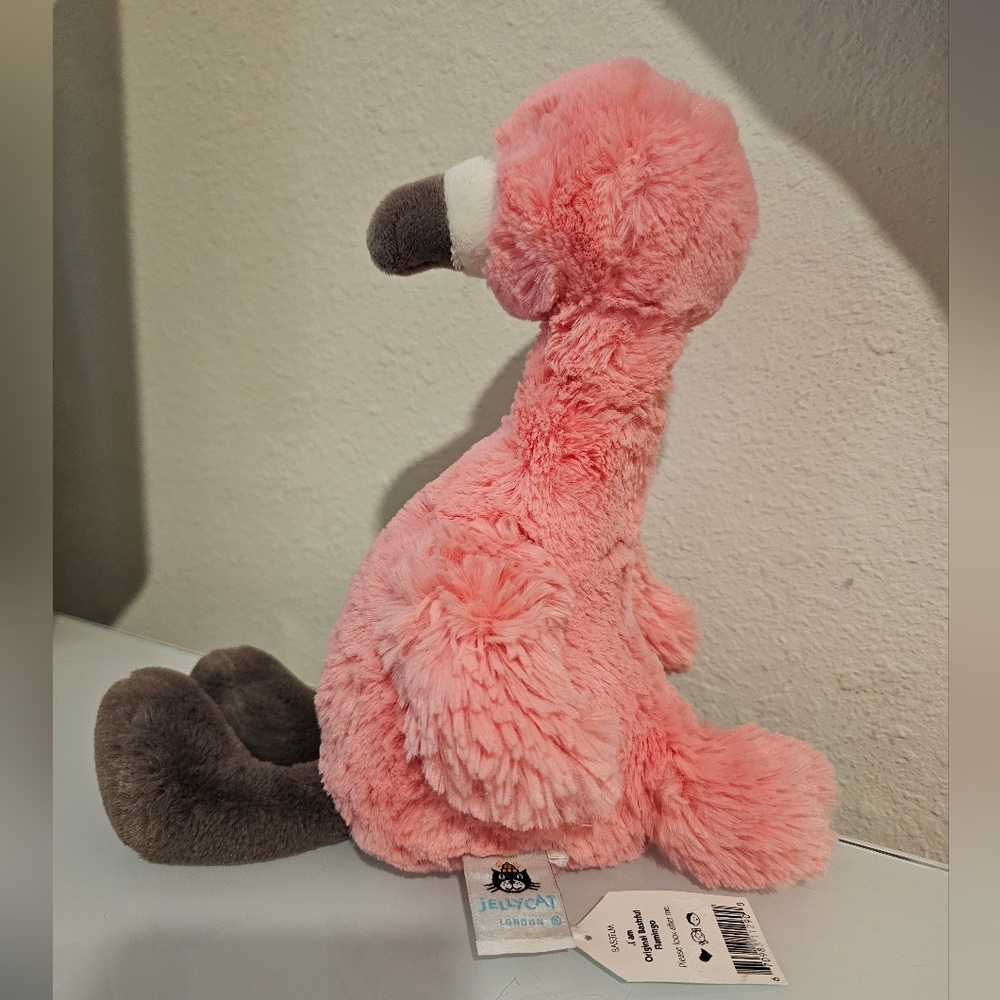 NWT Jellycat Bashful Flamingo Original - Medium 12" - Retired - Picture 3 of 6